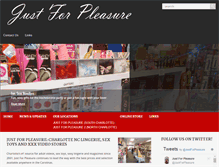 Tablet Screenshot of justforpleasurenc.com